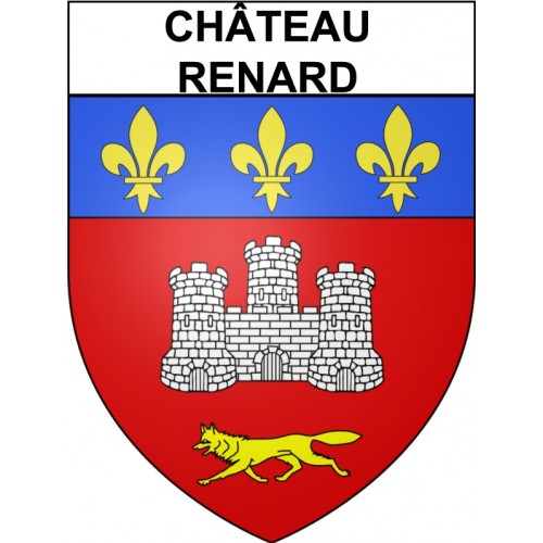 Château-Renard Sticker wappen, gelsenkirchen, augsburg, klebender aufkleber