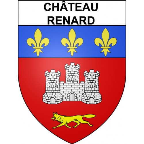 Stickers coat of arms Château-Renard adhesive sticker