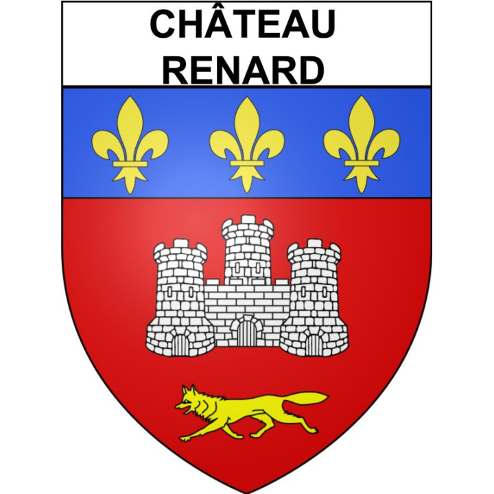Château-Renard 45 ville Stickers blason autocollant adhésif