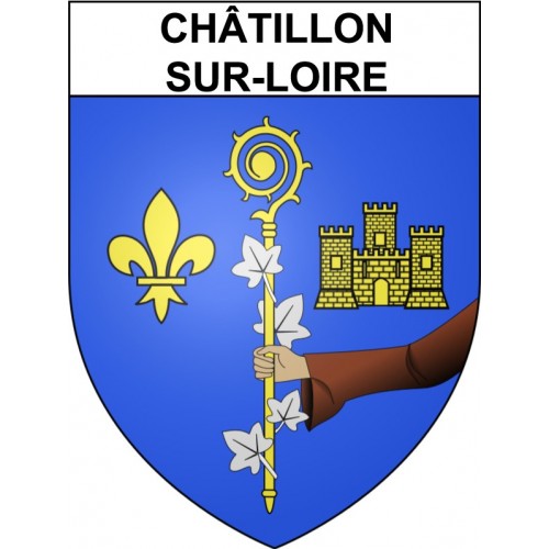 Châtillon-sur-Loire Sticker wappen, gelsenkirchen, augsburg, klebender aufkleber