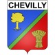 Pegatinas escudo de armas de Chevilly adhesivo de la etiqueta engomada