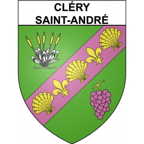 Pegatinas escudo de armas de Cléry-Saint-André adhesivo de la etiqueta engomada