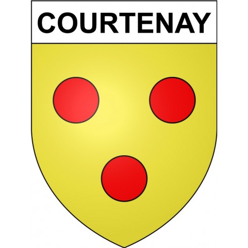 Pegatinas escudo de armas de Courtenay adhesivo de la etiqueta engomada