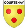 Pegatinas escudo de armas de Courtenay adhesivo de la etiqueta engomada