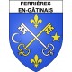 Pegatinas escudo de armas de Ferrières-en-Gâtinais adhesivo de la etiqueta engomada