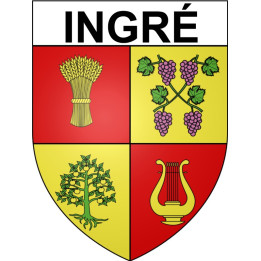 Ingré 45 ville Stickers blason autocollant adhésif