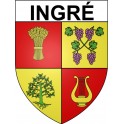 Ingré 45 ville Stickers blason autocollant adhésif