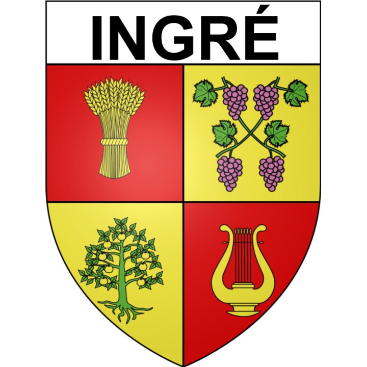 Pegatinas escudo de armas de Ingré adhesivo de la etiqueta engomada