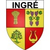 Pegatinas escudo de armas de Ingré adhesivo de la etiqueta engomada