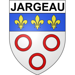 Pegatinas escudo de armas de Jargeau adhesivo de la etiqueta engomada