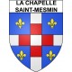 Pegatinas escudo de armas de La Chapelle-Saint-Mesmin adhesivo de la etiqueta engomada