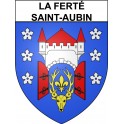 Pegatinas escudo de armas de La Ferté-Saint-Aubin adhesivo de la etiqueta engomada