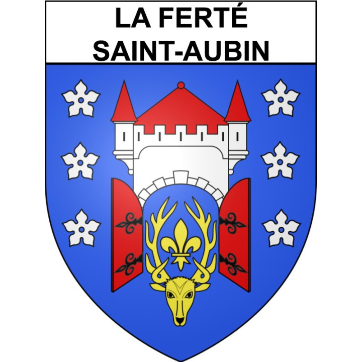 Stickers coat of arms La Ferté-Saint-Aubin adhesive sticker