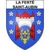 Pegatinas escudo de armas de La Ferté-Saint-Aubin adhesivo de la etiqueta engomada