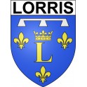 Pegatinas escudo de armas de Lorris adhesivo de la etiqueta engomada