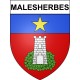 Stickers coat of arms Malesherbes adhesive sticker