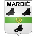 Pegatinas escudo de armas de Mardié adhesivo de la etiqueta engomada