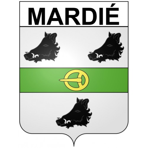 Mardié 45 ville Stickers blason autocollant adhésif