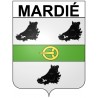 Pegatinas escudo de armas de Mardié adhesivo de la etiqueta engomada