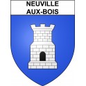 Pegatinas escudo de armas de Neuville-aux-Bois adhesivo de la etiqueta engomada