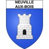 Pegatinas escudo de armas de Neuville-aux-Bois adhesivo de la etiqueta engomada