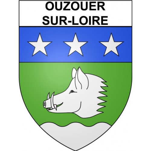 Stickers coat of arms Ouzouer-sur-Loire adhesive sticker