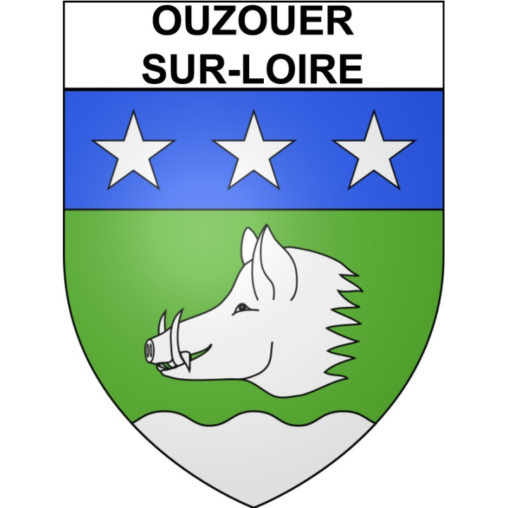 Stickers coat of arms Ouzouer-sur-Loire adhesive sticker