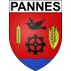 Pegatinas escudo de armas de Pannes adhesivo de la etiqueta engomada