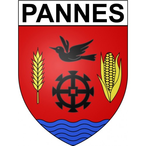 Pegatinas escudo de armas de Pannes adhesivo de la etiqueta engomada