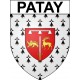 Pegatinas escudo de armas de Patay adhesivo de la etiqueta engomada