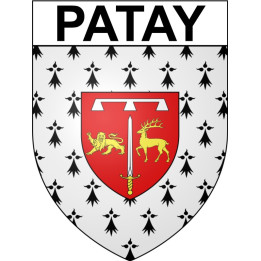 Pegatinas escudo de armas de Patay adhesivo de la etiqueta engomada