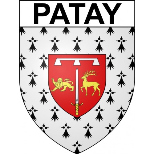 Pegatinas escudo de armas de Patay adhesivo de la etiqueta engomada