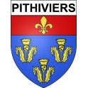 Pegatinas escudo de armas de Pithiviers adhesivo de la etiqueta engomada