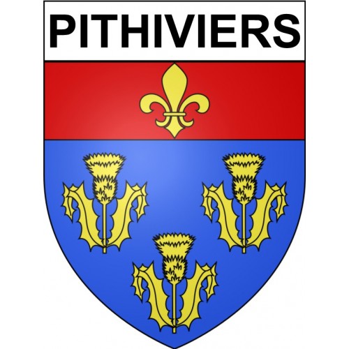 Stickers coat of arms Pithiviers adhesive sticker
