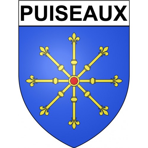 Puiseaux 45 ville Stickers blason autocollant adhésif