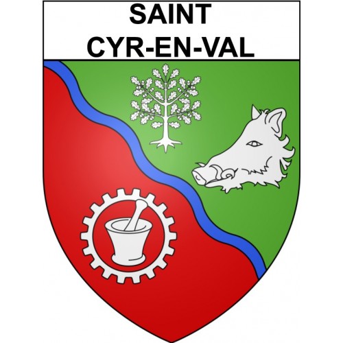Stickers coat of arms Saint-Cyr-en-Val adhesive sticker