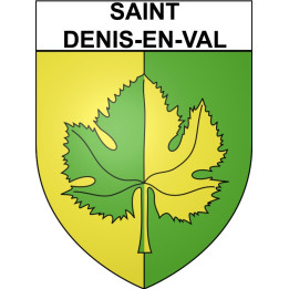 Pegatinas escudo de armas de Saint-Denis-en-Val adhesivo de la etiqueta engomada