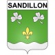 Pegatinas escudo de armas de Sandillon adhesivo de la etiqueta engomada
