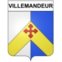Pegatinas escudo de armas de Villemandeur adhesivo de la etiqueta engomada