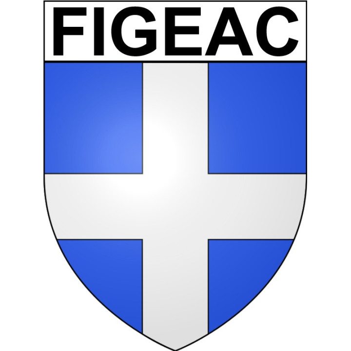 Figeac 46 ville Stickers blason autocollant adhésif