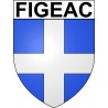 Pegatinas escudo de armas de Figeac adhesivo de la etiqueta engomada