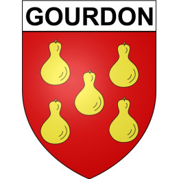 Stickers coat of arms Gourdon adhesive sticker
