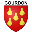 Stickers coat of arms Gourdon adhesive sticker