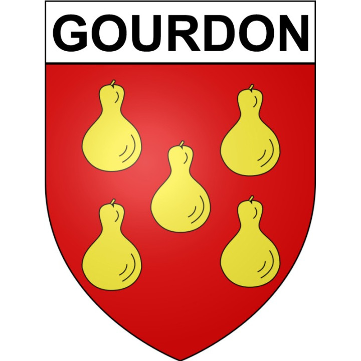 Stickers coat of arms Gourdon adhesive sticker