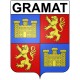 Gramat 46 ville Stickers blason autocollant adhésif