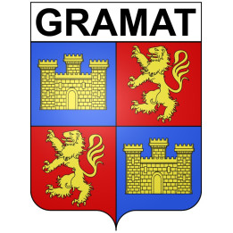 Gramat 46 ville Stickers blason autocollant adhésif