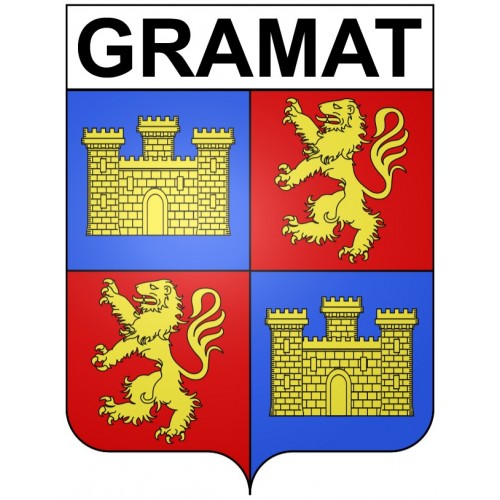 Stickers coat of arms Gramat adhesive sticker