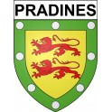Pradines Sticker wappen, gelsenkirchen, augsburg, klebender aufkleber