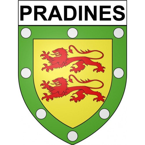 Pradines 46 ville Stickers blason autocollant adhésif
