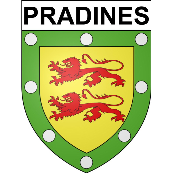 Pradines 46 ville Stickers blason autocollant adhésif